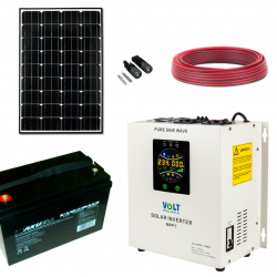 Zestaw fotowoltaiczny na działkę. Panel 180W INWERTER 800, Bank energii 1000Wh