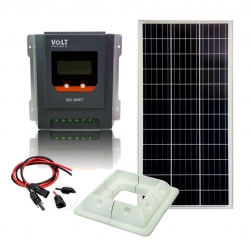 Zestaw solarny PANEL 140W regulator MPPT, MONTAŻ