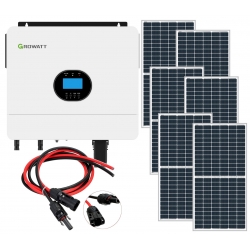 Gotowy zestaw Off-grid 6000W Działa też bez akumulatorów Panele 6x580W