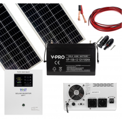 Zestaw solarny Panel 2x 180W Inwerter 230V / 1500W / 2000Wh